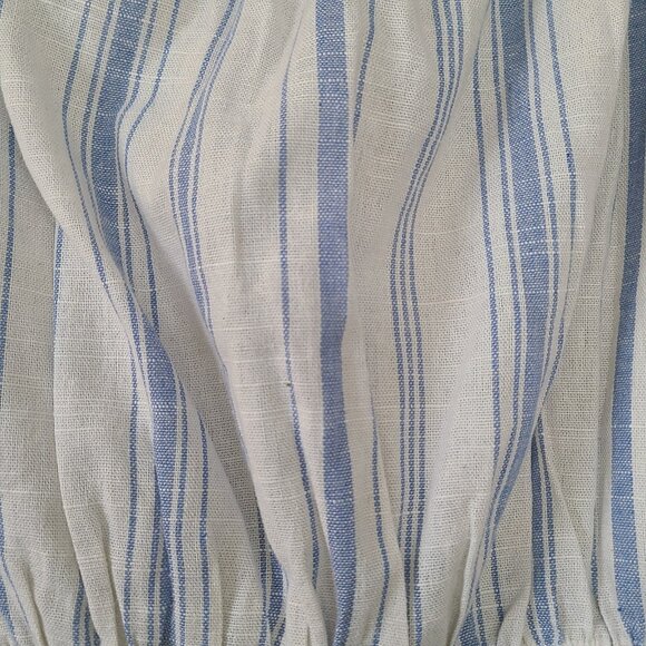 Haute Monde Crop Cotton Linen Blend Puff Sleeve Top Coquette Cottagecore Small - Picture 8 of 8